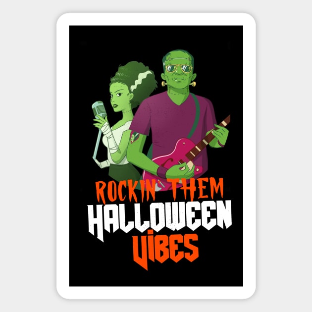Rockin' Them Halloween Vibes Magnet by MCALTees